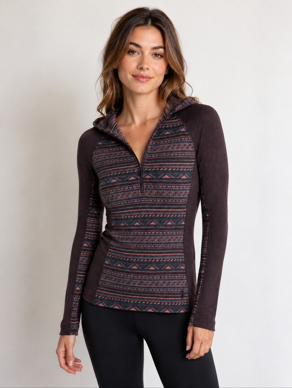 Smartwool Classic Thermal Merino 1/4 Zip Hoodie Base Layer Small Merino Wool